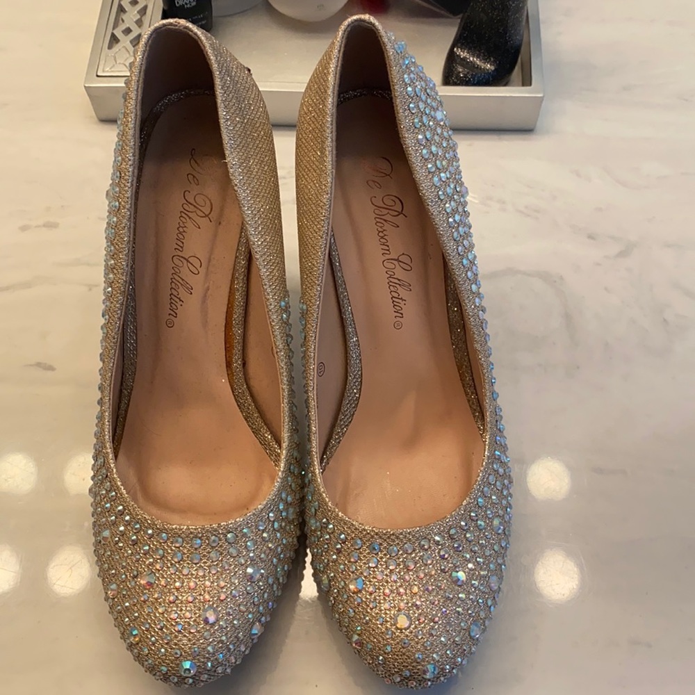 Beautiful sparkly high heels.